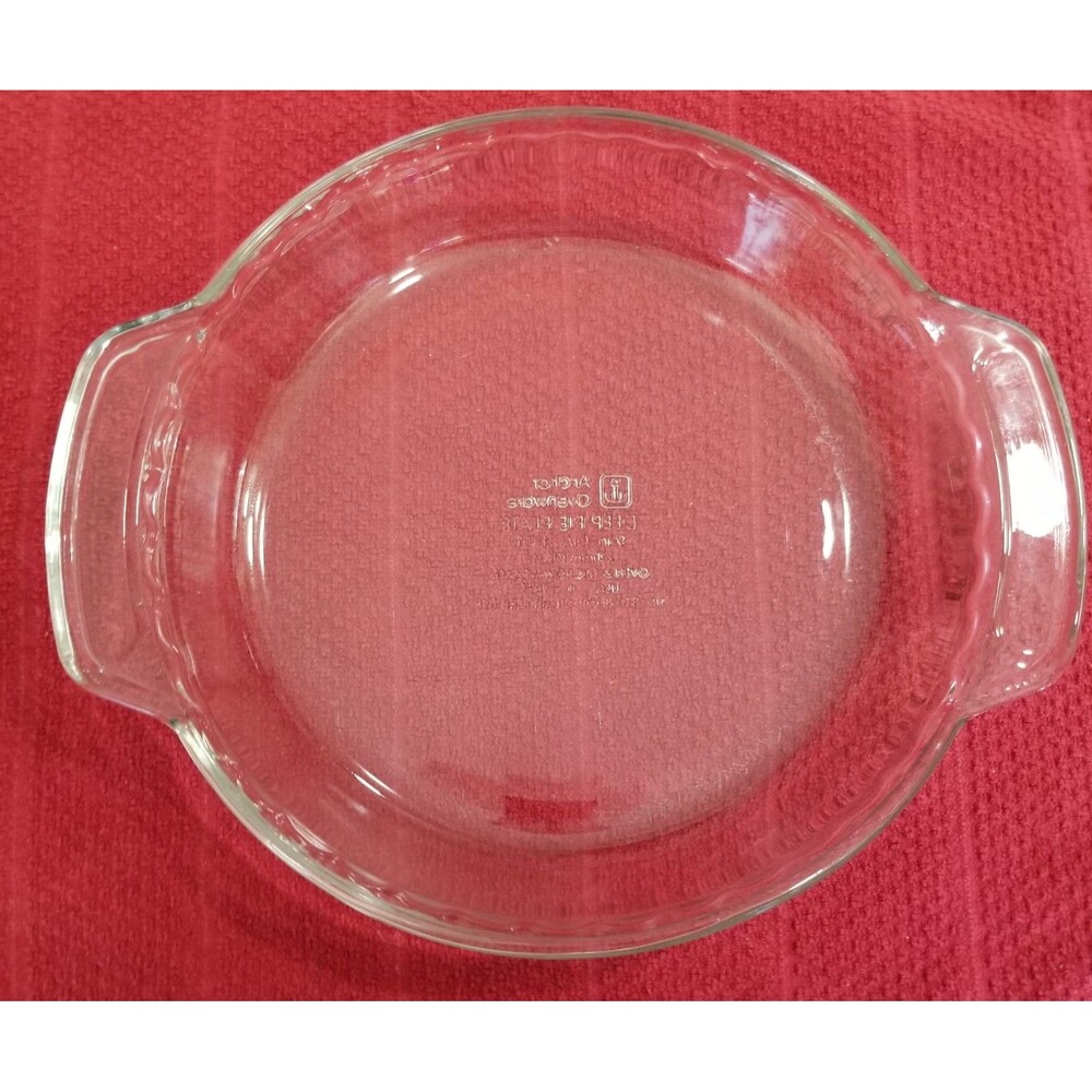Anchor Ovenware 9" Deep Pie Plate 1.1L Scalloped Edge Vintage Bakeware